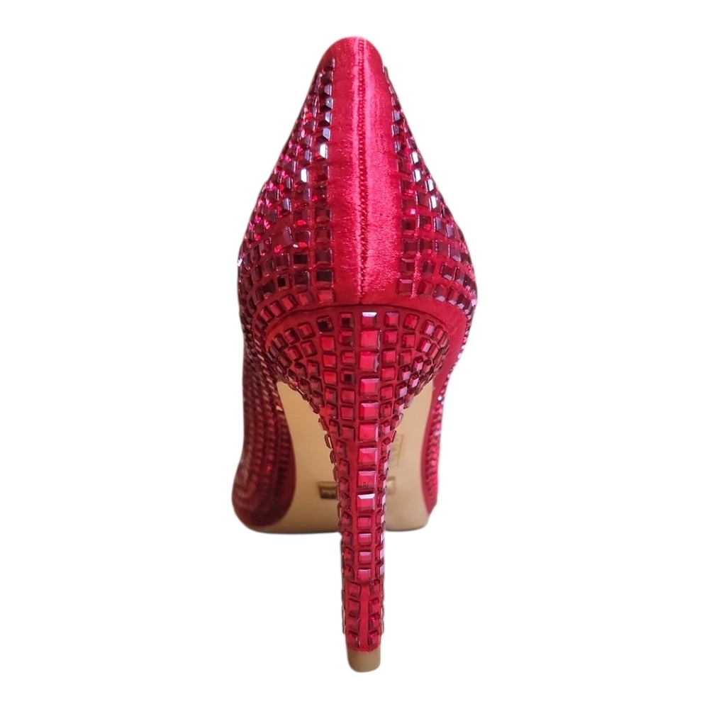 LAUREN LORRAINE Dazzle Heels In Red - Picture 2 of 6